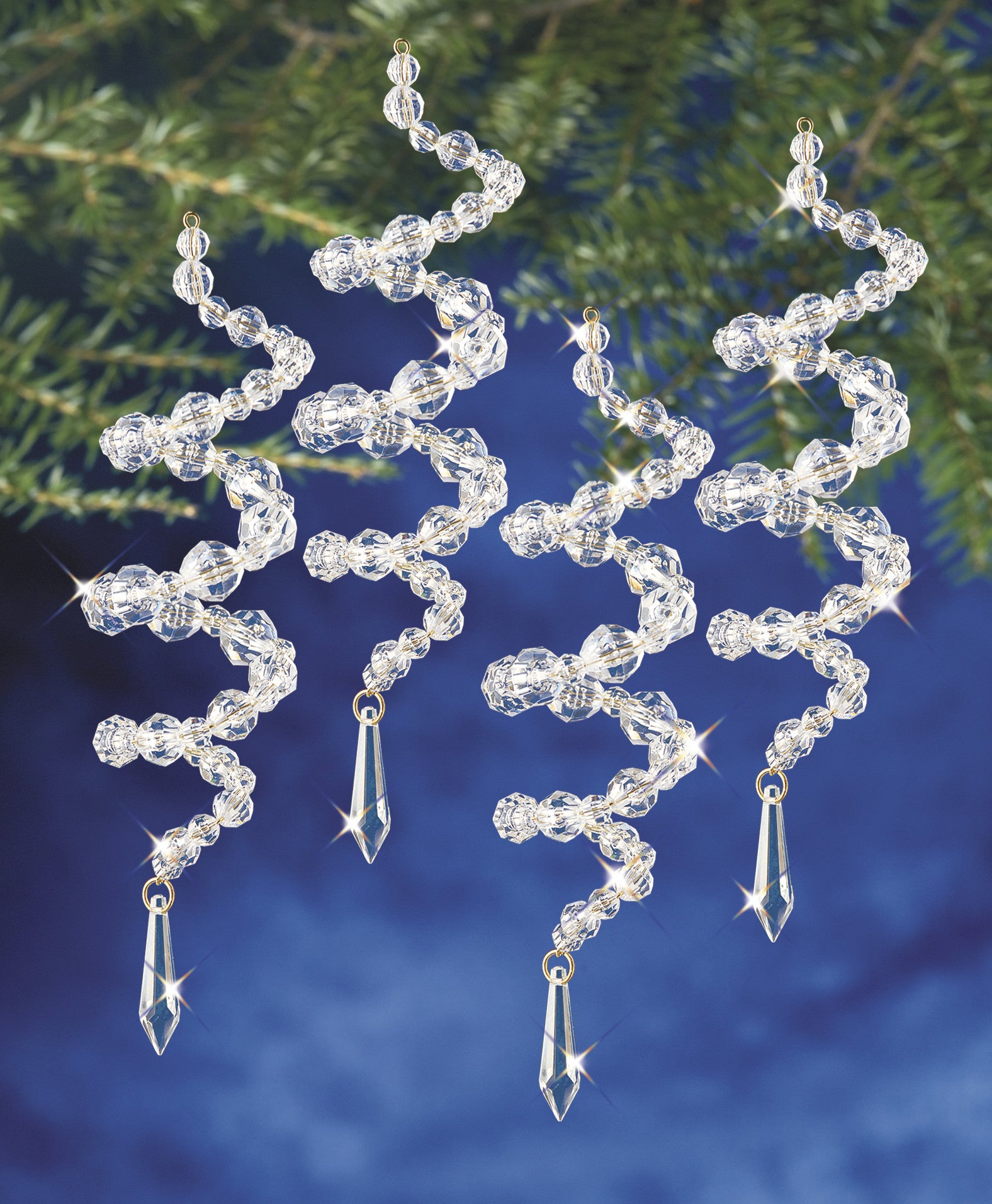 Ornament kit, The Beadery®, plastic, clear, mini snowflakes (5500). Sold  individually. - Fire Mountain Gems and Beads