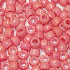 Marbled Creamsicle Barrel Beads - Orange & White Pony Beads for