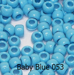 EBL Pony Bead 6x9mm Glitter Blue 750pc