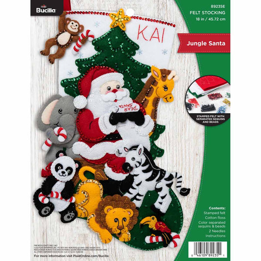 Bucilla Dogs Felt Applique Christmas Stocking Kit 18 (89251E)